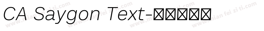 CA Saygon Text字体转换